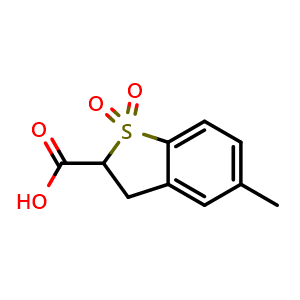 5-methyl-1,1-dioxo-2,3-dihydrobenzothiophene-2-carboxylic acid