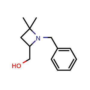 Chemical structure of (1-benzyl-4,4-dimethyl-azetidin-2-yl)methanol , CAS 2489839-01-0, AChemBlock X185266