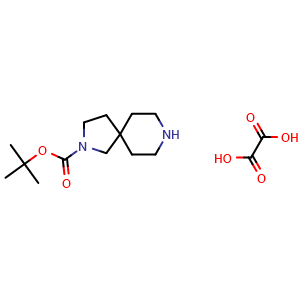 Chemical structure of tert-butyl 2,8-diazaspiro[4.5]decane-2-carboxylate;oxalic acid , CAS 1180509-95-8, AChemBlock X185330
