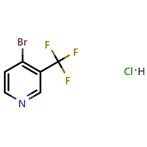 Chemical structure of 4-bromo-3-(trifluoromethyl)pyridine;hydrochloride , CAS 1138011-21-8, AChemBlock X185334