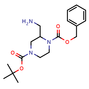 O1-benzyl O4-tert-butyl 2-(aminomethyl)piperazine-1,4-dicarboxylate