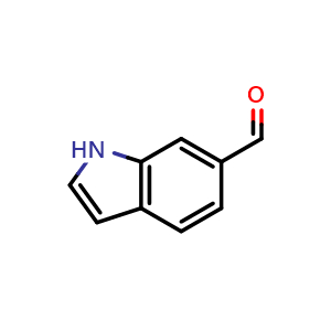 Chemical structure of Indole-6-carboxaldehyde , CAS 1196-70-9, AChemBlock X185380