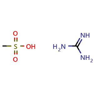 Chemical structure of Guanidine monomethanesulfonate , CAS 153756-24-2, AChemBlock X185385