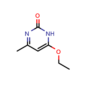 Chemical structure of 6-Ethoxy-4-methyl-2(1H)-pyrimidinone , CAS 100868-75-5, AChemBlock X185403