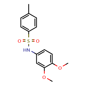 Chemical structure of N-tosyl-3,4-dimethoxyaniline , CAS 100956-66-9, AChemBlock X185404