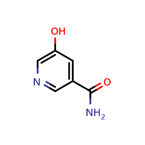 Chemical structure of 5-Hydroxypyridin-3-carboxamide , CAS 101512-21-4, AChemBlock X185411