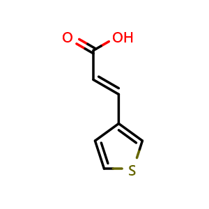 Chemical structure of (E)-3-(thien-3-yl)-2-propenoic acid , CAS 102696-71-9, AChemBlock X185417
