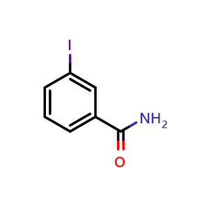 Chemical structure of 3-Iodobenzamide , CAS 10388-19-9, AChemBlock X185438