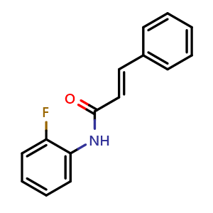 Chemical structure of (2E)-N-(2-fluorophenyl)cinnamamide , CAS 1065481-24-4, AChemBlock X185460