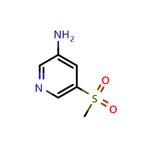 Chemical structure of 5-(methylsulfonyl)pyridin-3-amine , CAS 1067530-19-1, AChemBlock X185461