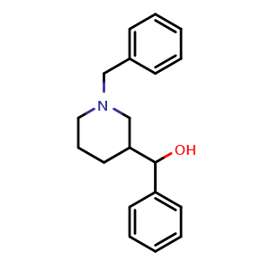 Chemical structure of (1-benzylpiperidin-3-yl)(phenyl)methanol , CAS 109805-72-3, AChemBlock X185487