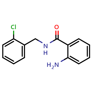 Chemical structure of 2-Amino-N-(2-chloro-benzyl)-benzamide , CAS 117507-62-7, AChemBlock X185539