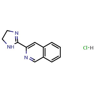 Chemical structure of 3-(4,5-dihydro-1H-imidazol-2-yl)isoquinoline hydrochloride , CAS 1186195-56-1, AChemBlock X185548