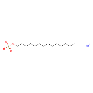Chemical structure of sodium tetradecyl sulfate , CAS 1191-50-0, AChemBlock X185555