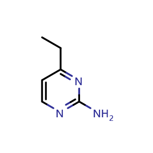 Chemical structure of 4-Ethylpyrimidin-2-amine , CAS 1193-85-7, AChemBlock X185560