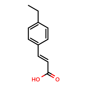 Chemical structure of 4-ethyl cinnamic acid , CAS 120680-98-0, AChemBlock X185584