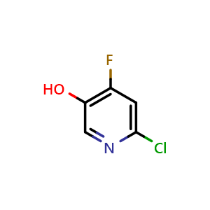 Chemical structure of 6-chloro-4-fluoropyridin-3-ol , CAS 1211530-63-0, AChemBlock X185594