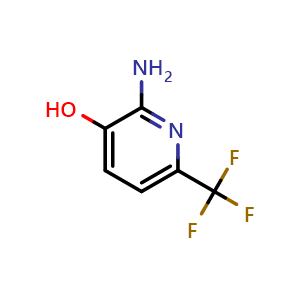 Chemical structure of 2-Amino-6-(trifluoromethyl)pyridin-3-ol , CAS 1227515-04-9, AChemBlock X185619