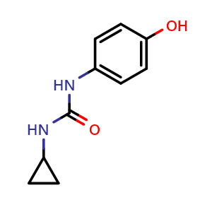 Chemical structure of 1-cyclopropyl-3-(4-hydroxyphenyl)urea , CAS 1248711-10-5, AChemBlock X185661