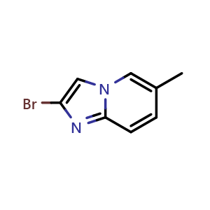 Chemical structure of 2-Bromo-6-methyl-imidazo[1,2-a]pyridine , CAS 1251033-76-7, AChemBlock X185665