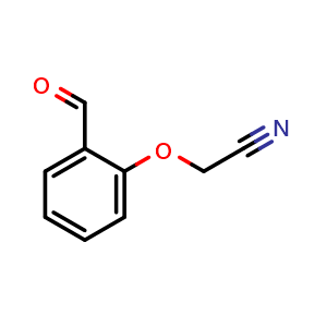 Chemical structure of (2-formylphenoxy)acetonitrile , CAS 125418-83-9, AChemBlock X185669