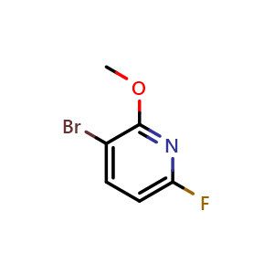 Chemical structure of 3-Bromo-6-fluoro-2-methoxypyridine , CAS 1256789-63-5, AChemBlock X185673