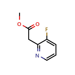 Chemical structure of methyl 2-(3-fluoropyridin-2-yl)acetate , CAS 1260791-92-1, AChemBlock X185686