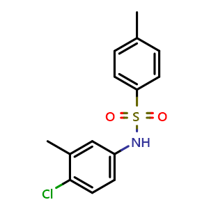 Chemical structure of N-(4-Chloro-3-methylphenyl)-4-methyl-benzenesulfonamide , CAS 1266384-47-7, AChemBlock X185698