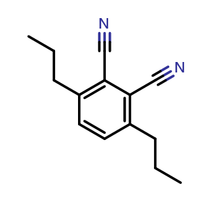 Chemical structure of 3,6-dipropylbenzene-1,2-dicarbonitrile , CAS 128912-46-9, AChemBlock X185712