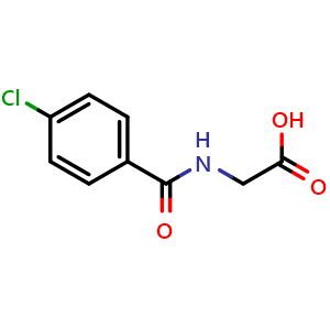 Chemical structure of (4-Chloro-benzoylamino)-acetic acid , CAS 13450-77-6, AChemBlock X185756