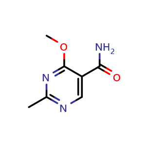 Chemical structure of 4-Methoxy-2-methyl-5-pyrimidinecarboxamide , CAS 1379343-08-4, AChemBlock X185801