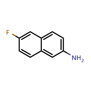Chemical structure of 6-fluoro-2-naphthylamine , CAS 13916-91-1, AChemBlock X185808