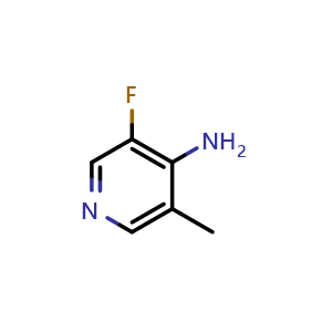 Chemical structure of 3-Fluoro-5-methylpyridin-4-amine , CAS 13958-85-5, AChemBlock X185821