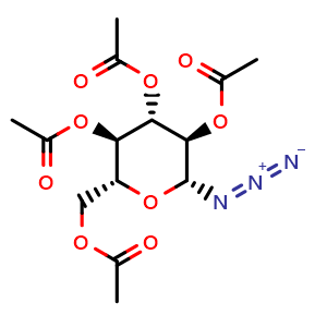 Chemical structure of 2,3,4,6-Tetra-O-acetyl-beta-D-glucopyranosyl azide , CAS 13992-25-1, AChemBlock X185822