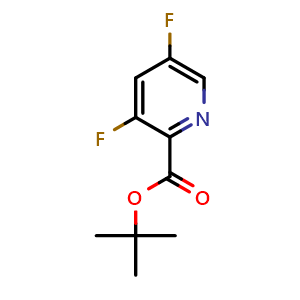 Chemical structure of tert-Butyl 3,5-difluoropicolinate , CAS 1402742-26-0, AChemBlock X185826
