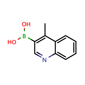 Chemical structure of (4-Methylquinolin-3-yl)boronic acid , CAS 1407995-26-9, AChemBlock X185829