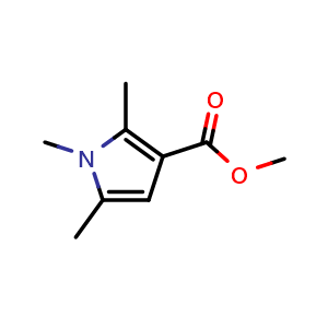 Chemical structure of Methyl 1,2,5-trimethyl-1H-pyrrol-3-carboxylate , CAS 14186-50-6, AChemBlock X185840