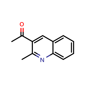 Chemical structure of 1-(2-methylquinolin-3-yl)ethanone , CAS 14208-35-6, AChemBlock X185843