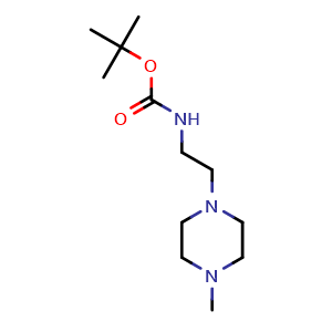 Chemical structure of tert-butyl N-[2-(4-methylpiperazin-1-yl)ethyl]carbamate , CAS 1484327-92-5, AChemBlock X185895