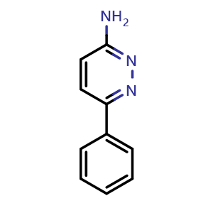 Chemical structure of 6-phenyl-3-pyridazinamine , CAS 14966-91-7, AChemBlock X185901