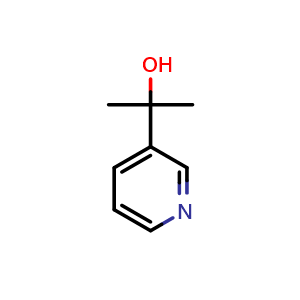 Chemical structure of 2-(Pyridin-3-yl)propan-2-ol , CAS 15031-77-3, AChemBlock X185906