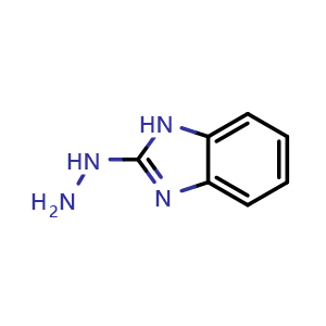 Chemical structure of 2-Hydrazinyl-1H-benzo[d]imidazole , CAS 15108-18-6, AChemBlock X185918
