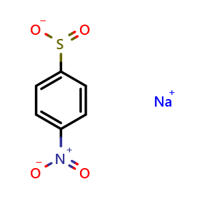Chemical structure of sodium 4-nitrobenzenesulfinate , CAS 15959-31-6, AChemBlock X185956