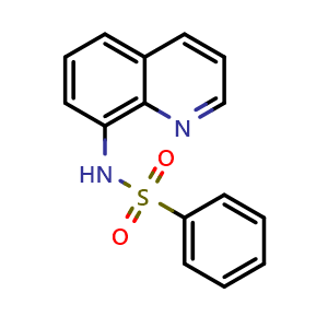 Chemical structure of N-quinolin-8-ylbenzenesulfonamide , CAS 16082-59-0, AChemBlock X185959