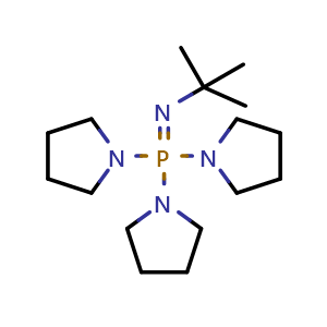 Chemical structure of (tert-Butylimino)tris(pyrrolidino)phosphorane , CAS 161118-67-8, AChemBlock X185961