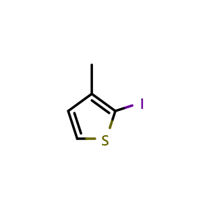 Chemical structure of 2-iodo-3-methylthiophene , CAS 16494-40-9, AChemBlock X185982