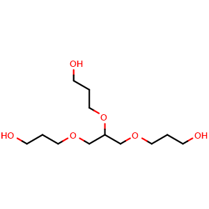 Chemical structure of 3,3',3''-(propane-1,2,3-triyltris(oxy))tris(propan-1-ol) , CAS 16607-62-8, AChemBlock X185986