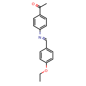 Chemical structure of 4-Ethoxybenzylidene-4-acetylaniline , CAS 17224-17-8, AChemBlock X186009