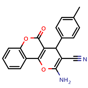 2-Amino-5-oxo-4-(p-tolyl)-4H,5H-pyrano[3,2-c]chromene-3-carbonitrile