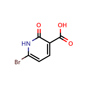 Chemical structure of 6-bromo-2-oxo-1,2-dihydropyridine-3-carboxylic acid , CAS 1805506-21-1, AChemBlock X186055
